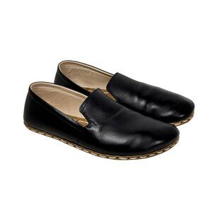 Nefes Grounding Shoes Women SZ 9.5 Black Leather Flats Earthing Handmade Copper